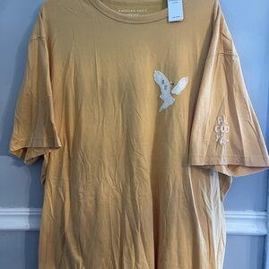 American Eagle Outfitters Men's Beige Graphic Tee